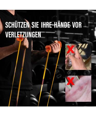 Premium Orange Grips for Fitness Resistance Bands - Protect Your Hands from Injury | Shop Internationally - Buy Online on GoSupps.com
