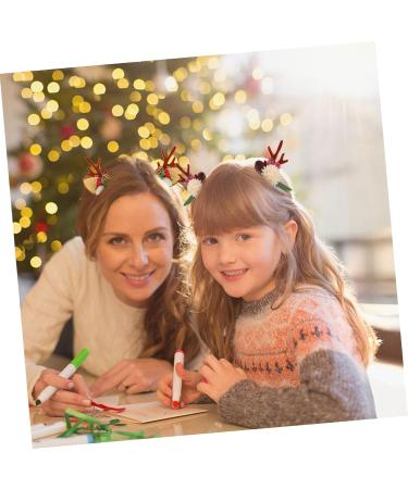 WOFASHPURET 2 Pairs Christmas hair clips winter hair barrettes Deer Horn Barrettes Hair Clips deer horn hair clip xmas kids hair pin Xmas hairpins kids decor Fairy non-woven fabric props Miss - Buy Online on GoSupps.com