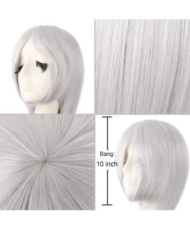MapofBeauty 40 Silver Gray Anime Costume Long Straight Cosplay Wig - Perfect Party Accessory - Buy Online on GoSupps.com