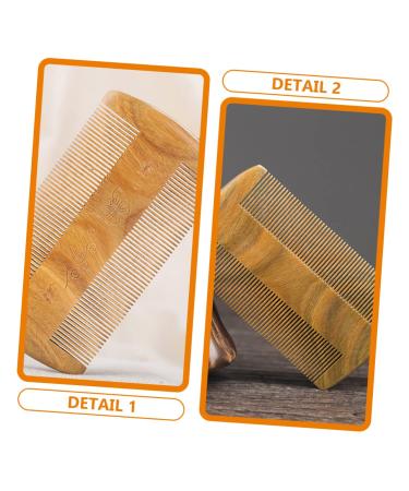 Beavorty 2-St Green Sandalwood Beard & Mustache Comb for Men - Pocket Size Wooden Grooming Brush - Buy Online on GoSupps.com