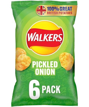 Walker Pickled Onion Crisps Multipack (6x25g) Pack Of 3 - Buy Online on GoSupps.com