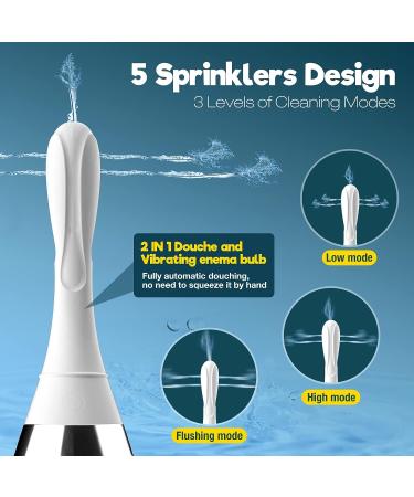 Electric Enema Bulb for Men & Women - 11.8oz Vaginal & Anal Cleaner Douche Kit - Buy Online on GoSupps.com