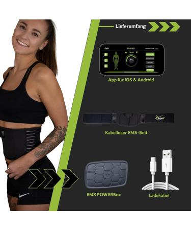 Eaglefit EMS Belly Trainer Belt - Effective Home Fitness Device for Abdominal & Back Training with App - Buy Online on GoSupps.com