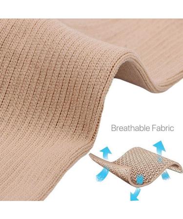 2 Pair Compression Plantar Fasciitis Socks with Arch Support | L/XL Beige | High Support Stockings for Men Women - Buy Online on GoSupps.com