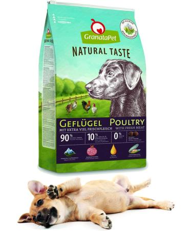 Granatapet Natural Button Poultry 12kg - Grain-Free Sugar-Free Dry Dog Food for Adult Dogs | Single Protein Formula - Buy Online on GoSupps.com