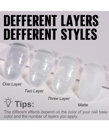 TOMICCA White Glitter Gel Nail Polish - Shimmer Silver Sparkle Top Coat for French Nail Art | Soak Off UV Milky Gel Polish for Home Salon - 5 White - Buy Online on GoSupps.com