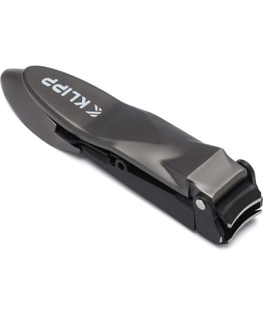 Men's Nail Clippers with Catcher - KLIPP Razor-Sharp Heavy Duty Self-Collecting Cutters for Impeccably Manicured Nails - Includes Ziplock Pouch - Buy Online on GoSupps.com