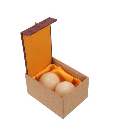 UthClo 1 set of Jade-fitness handball Hand rotating balls Small baoding balls Chinese gymnastics balls Jade handballs Jade meditation balls handfit balls outside nuwa stone