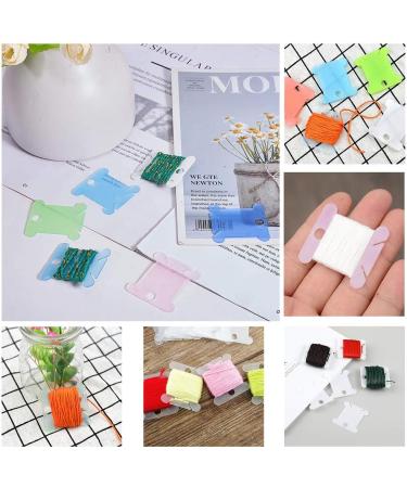 100 Pcs Pink Plastic Floss Bobbins for Cross Stitch Embroidery & Sewing Thread Organizer - Buy Online on GoSupps.com