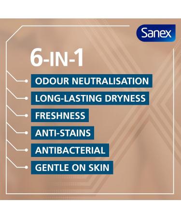 Sanex Men Active Control Antiperspirant Roll On Deodorant for Men with 48 Hour Odour Capture 0% Alcohol* Dermatologically Tested for All Skin Types Multipack 6 Pack 50ml Men 50 ml (Pack of 6) - Buy Online on GoSupps.com