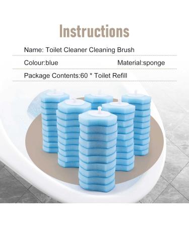 dieyyuca Disposable Toilet Cleaning System Disposable Toilet Flushable Refill Brush Flushable Refills - 60 Refills - Buy Online on GoSupps.com
