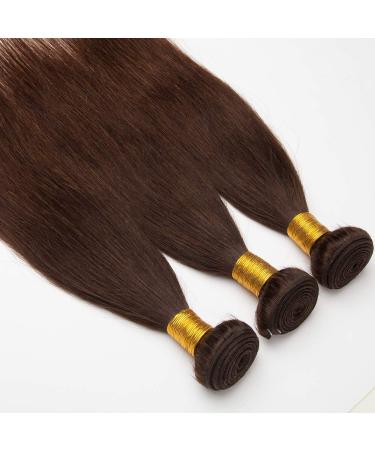 SEGO 24-Inch Brazilian Human Hair Bundles - 100% Unprocessed Virgin Straight Extensions | Dark Brown Weave (60cm 100g) - Buy Online on GoSupps.com