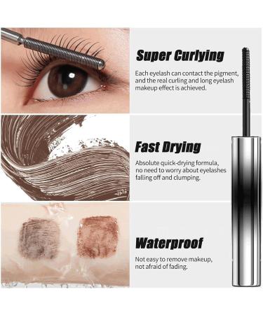Amewix Mascara Judy Doll Mascara Judy Doll Iron Wand Mascara 3D Curling Eyelash Iron Mascara with Eyelash Curler High Elastic Brush Long-Lasting Nourishing Formula (Brown) - Buy Online on GoSupps.com