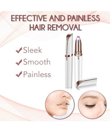 Eyebrow Trimmer Electric Eyebrow Epilator for Women Painless Flawless Face Epilator with Cleaning Brush for Eyebrow Facial - Buy Online on GoSupps.com