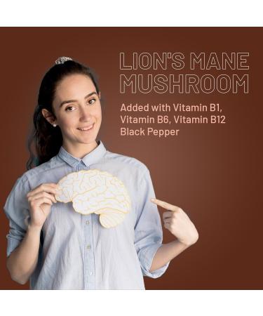 Lions Mane Mushroom Supplement 4000mg with Vitamin B1 B6 B12 & Black Pepper - 180 Super Strength Vegan Tablets with 50% Polysaccharides (Not Powder or Capsules) | Made in The UK by Prowise - Buy Online on GoSupps.com
