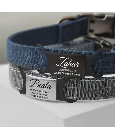 Custom Engraved Stainless Steel Slide-On Pet ID Tags - 2 Pack, Large Silver - Buy Online on GoSupps.com