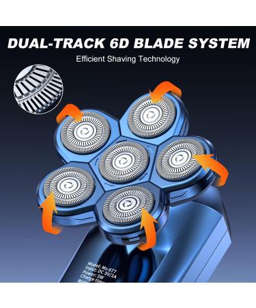 Best 6D Head Shavers for Bald Men | Waterproof Electric Razor - USB Rechargeable & Detachable | Perfect Gift for Him - Buy Online on GoSupps.com