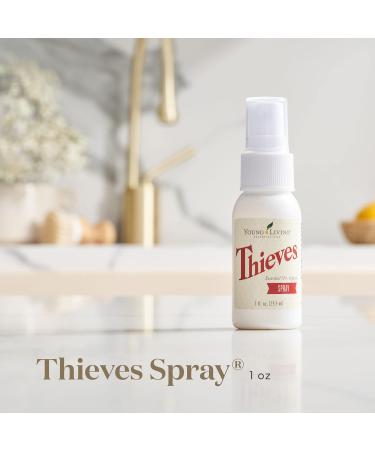 Thieves Spray - Natural Defense 2-Pack (1 fl oz Bottles) by Young Living | Fast & Convenient Cleaning for Home & Travel - Buy Online on GoSupps.com