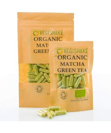 Organic Matcha Green Tea HPMC Capsule Energy EGCG Epigallocatechin Gallates Vegan Halal Kosher (30 Capsules) 30 count (Pack of 1) - Buy Online on GoSupps.com