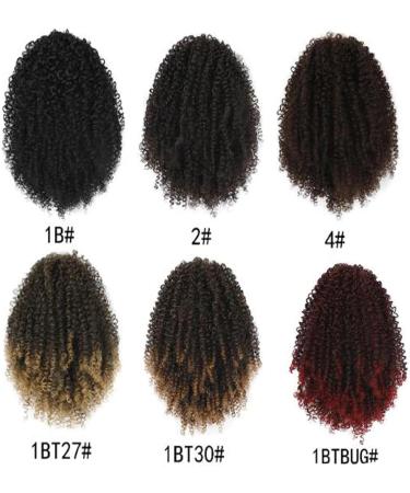 Afro Kinky Curly Drawstring Ponytail Synthetic Fake Ponytail Scrunchie Hair Bun Clip In Hairpiece Extensions Multi Layered Hair Fluffy Thick Curly Pony tail (#1B 12INCN/30CM) 12INCN/30CM #1B - Buy Online on GoSupps.com