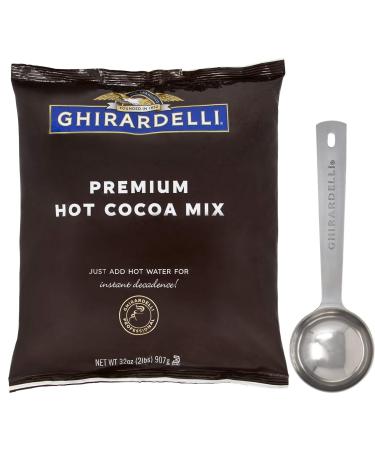 Ghirardelli Chocolate - Premium Hot Cocoa 2 lb pouch with Ghirardelli Stamped Barista Spoon