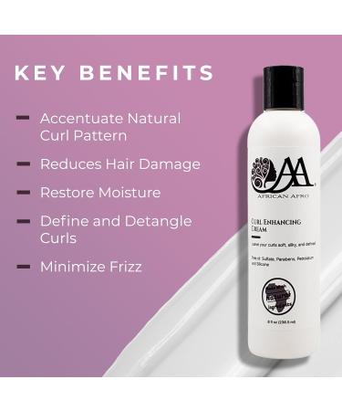 African Afro Curl Enhancing Cream - All-Natural Curl Defining Cream for Medium to Coarse Curls with Avocado Oil | Paraben Sulfate & Silicone Free | 8 Fl Oz | Cruelty-Free International Shipping - Buy Online on GoSupps.com