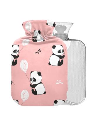 Cute Panda Hot Water Bottle with Cover 1L Small Hot Water Bag for Pain Relief Bed with Hand and Feet Without BAP Function