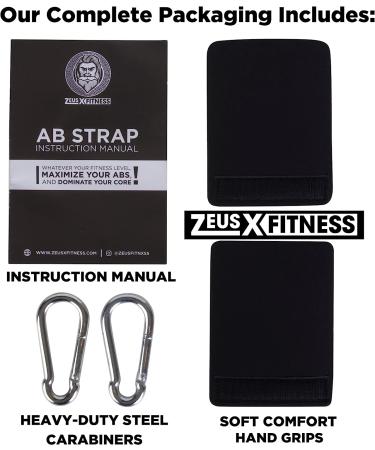 Zeus X Fitness Hanging Ab Straps - Heavy-Duty Core Exercise Accessory for Men and Women - Comfortable Padding - Home Gym Strength Building Equipment - Buy Online on GoSupps.com