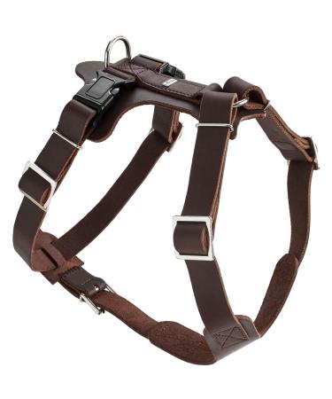 HUNTER Aalborg dog harness leather SM/2 dark brown dark brown SM/2