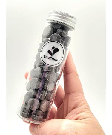 90 Charcoal Mint Toothpaste Tablets - Eco-Friendly Refill Glass Tube Nano Hydroxyapatite Fluoride-Free Vegan - Perfect for Travel & Home Office - Buy Online on GoSupps.com