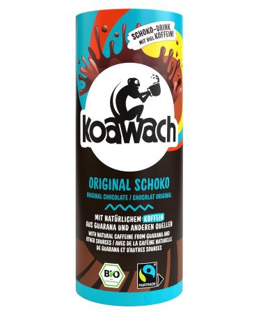 Buy Koawach Original Chocolate Drinking Chocolate - Organic Fairtrade Energy Drink with Guarana | Low Sugar Caffeine Cocoa (12 x 235 ml) - Buy Online on GoSupps.com