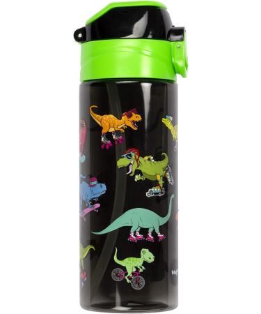 Fringoo Kids Water Bottle with Straw 600ml - Leak Proof BPA Free Dinosaur Skaters Design - Buy Online on GoSupps.com