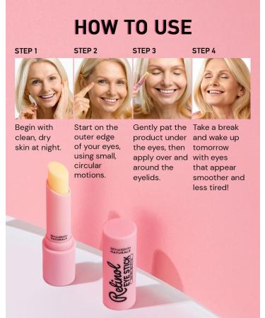 Retinol Under Eye Stick - Reduce Puffiness Dark Circles & Fine Lines | Eye Cream for Bags & Wrinkles - Perfect for Late Nights & Makeup Prep - Buy Online on GoSupps.com