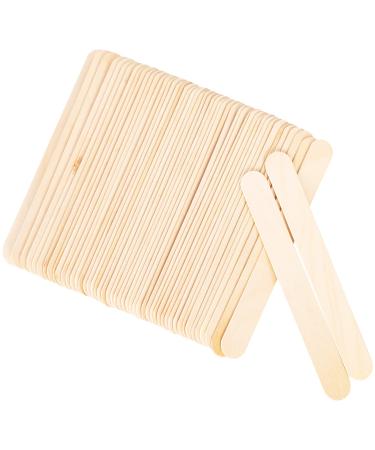 Smukdoo Disposable Wooden Waxing Spatulas Wax Applicator Stickers for Body Facial Hair Removal 50PCS