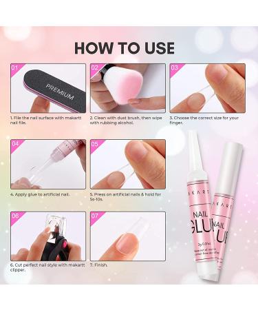 Makartt Super Strong Nail Glue - Long Lasting Adhesive for Acrylic & Press-On Nails (0.07oz, 5 Pack) - Buy Online on GoSupps.com