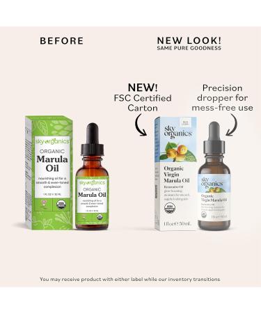 Sky Organics Organic Marula Oil - 100% Pure Cold-Pressed USDA Certified for Face Replenishes Balances & Boosts Glow - 1 fl. Oz - Buy Online on GoSupps.com