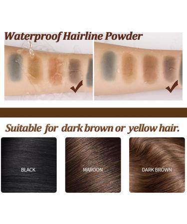 Instant Hairline Shadow Powder - Cover Grey Hair & Root Concealer - Long Lasting - Light Brown - Buy Online on GoSupps.com