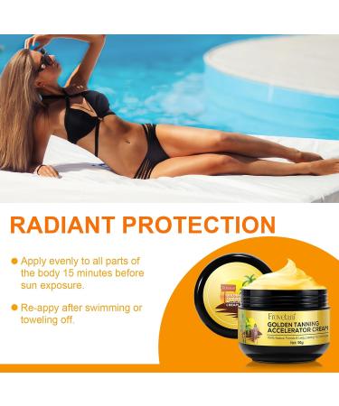 Sunbed Tanning Accelerator Cream 50g Golden Tan Accelerator for Sunbed Use & Natural Tanning Super Effective in Outdoor Sun achieve a Long-Lasting Rapid Self Tanning with Natural Ingredients - Buy Online on GoSupps.com