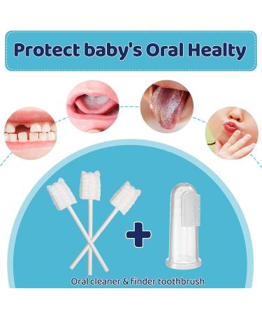 100 Piece Baby Tongue Cleaner Toothbrush Set | Oral Cleaning Kit for Newborns & Infants | 3 Finger Toothbrushes Included | Gentle Gum Cleaner for Babies 0-36 Months - Buy Online on GoSupps.com