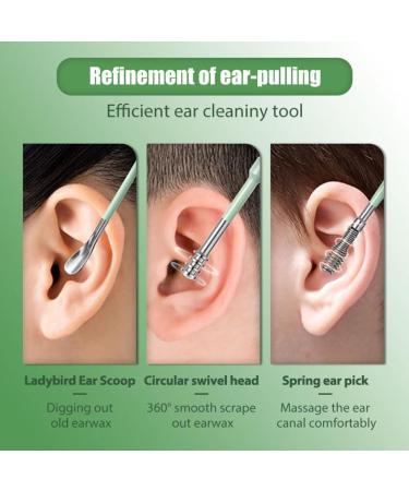 LiFann Earwax Cleaner Tool Set | 2024 Stainless Steel Ear Cleaning Kit | Portable Manual Wax Removal for Men & Women - Buy Online on GoSupps.com
