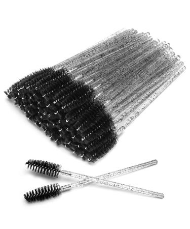 Limko Eyelash Mascara Brushes Eyelash Brush Disposable Wands Applicator Makeup Kits (50PCS-Black)