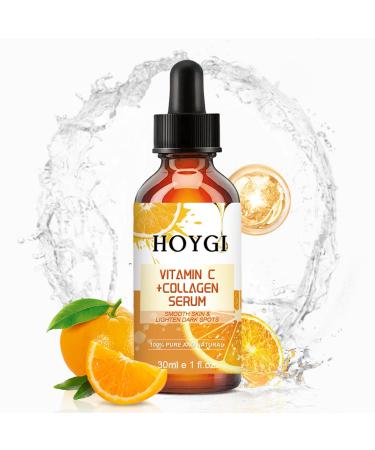 Vitamin C Face Serum with Collagen Hyaluronic Acid Serum for Face Dark Spot Remover for Face Anti Aging Fine Lines and Wrinkles 1 Fl Oz Vitamin C Serum - 1 Pack