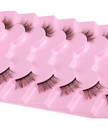 ALICE 1 Natural Cat Eye 3D Curl Half Strip Mink False Lashes - 7 Pairs Pack for Soft, Wispy, Natural Look - Buy Online on GoSupps.com