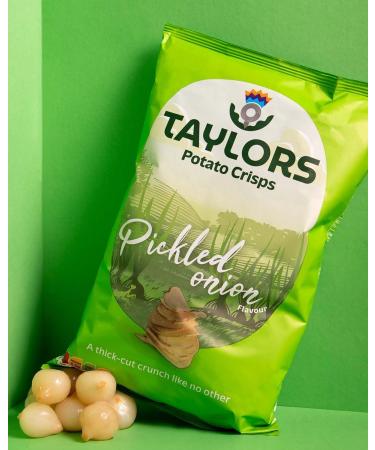 Straight Cut Crisps Multipack by Taylors Snacks | Pickled Onion Crisps | Thick Cut Bold Flavour | 8 x 150g Crisps Share Bags Pickled Onion 150g x 8 - Buy Online on GoSupps.com