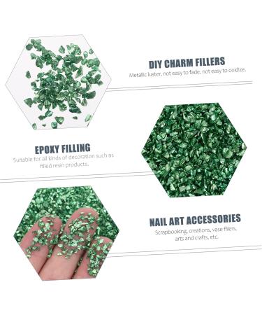 1 Glass Chip Nail Sprinkles Rhinestones for Nails Vintage Nail Charm Nail Crushed Glass Punk Accessories 3D Nail Charm Resin Filler Gems for Nails Bulk Chips Nail Stickers Manicure 0.5X0.3cm Green - Buy Online on GoSupps.com
