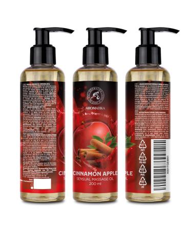 Buy Sensual Cinnamon Apple Massage Oil 200ml - Edible Kissable Body Oil with Almond Grape Seed & Macadamia Oils - Perfect for Couples - Buy Online on GoSupps.com