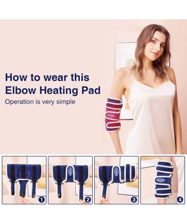 ALDIOUS Heated Elbow Wrap - Electric Heating Pad for Pain Relief | 10-90min Timer, 86-158 Temperature Setting | Suitable for Arm, Legs, Knee | Men and Women - Buy Online on GoSupps.com
