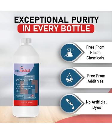 16 oz. Witch Hazel Astringent Cleanser - Natural & Fragrance-Free - Buy Online on GoSupps.com