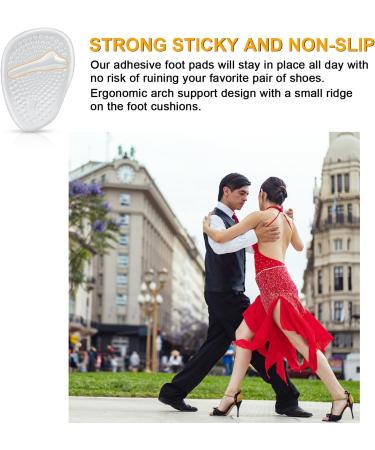 High Heel Inserts Cushion Pads - 2 Pairs for Men & Women | Stop Feet from Sliding Forward, Relieve Ball of Foot Pain | Reusable Metatarsal Pads - Clear - Buy Online on GoSupps.com