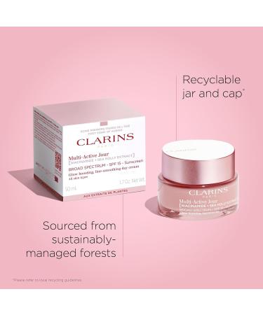 Clarins NEW Multi-Active Day Cream SPF 15 with Niacinamide | Smooth Fine Lines | Visibly Tighten Pores | Even Tone and Texture | Boost Glow | Strengthen Moisture Barrier | All Skin Types | 1.7 Ounces - Buy Online on GoSupps.com